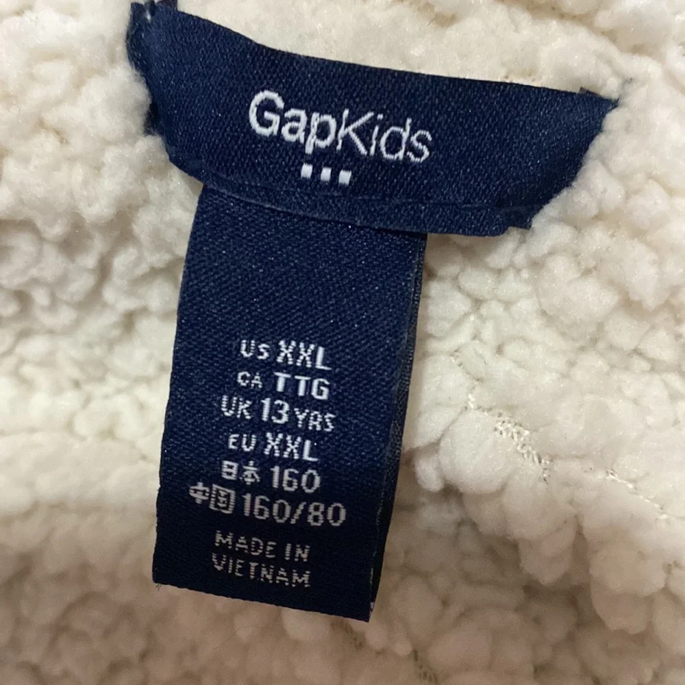 Gap Kids, sherpa lined cardigan waterfall sweater sweatshirt